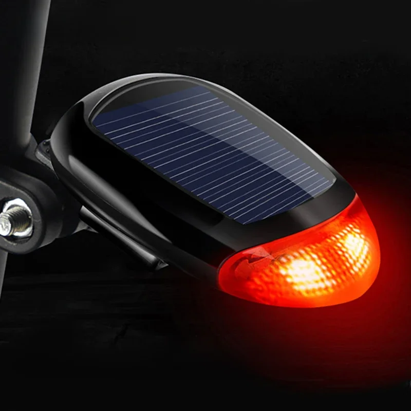 AliExpress cycle zone Solar Bicycle Tail Light Cycling Safety Solar Power Energy Bike Rear Lamp Night Riding Safety Warning Taillight MTB Accessories