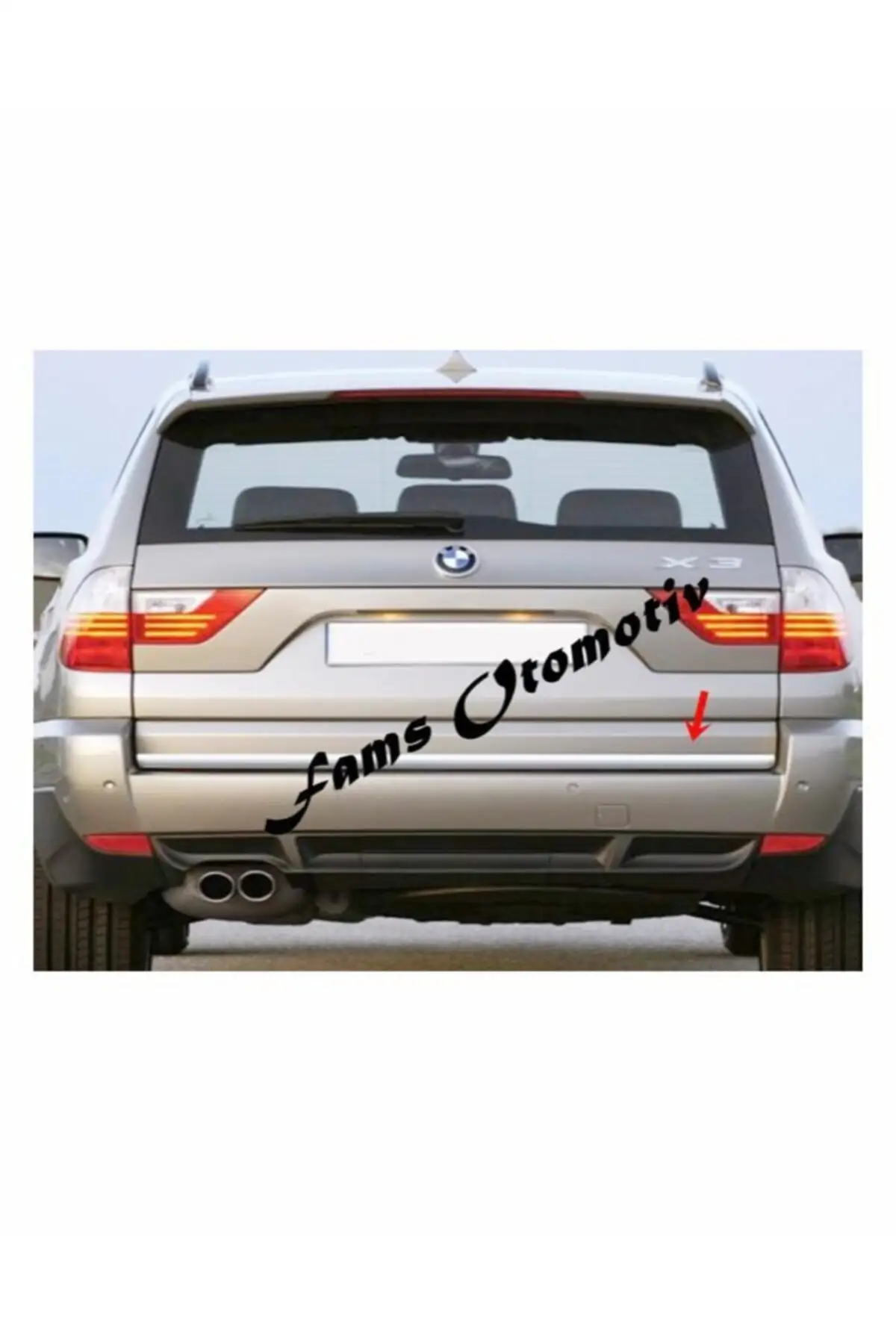 

Для Bmw X3, хромированная нижняя крышка для багажа 2004-2010, боковые юбки из нержавеющей стали и хрома, удлинитель, диффузор, откидной корпус, комплект спойлера