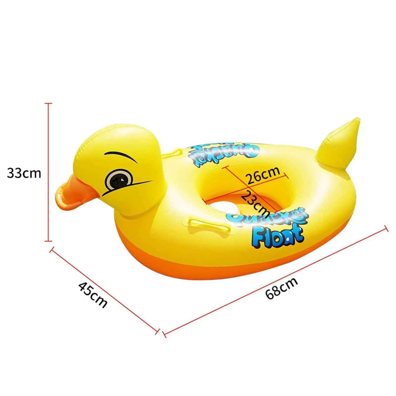 1PC Inflatable Duck Pool Float Seat With Handles PVC Swim Ring for Beach Pool Summer Water Fun view 5