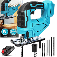 750W Cordless Jigsaw 65mm Electric Jig Saw Portable Multi-Function Woodworking Power Tool With LED light for Makita 18V Battery