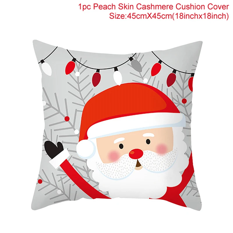 45x45cm Christmas Cushion Cover Pillowcase Sofa Cushion Pillow Case Cotton Pillow Covers Home Decor 2024 Xmas New Year Gift 2025