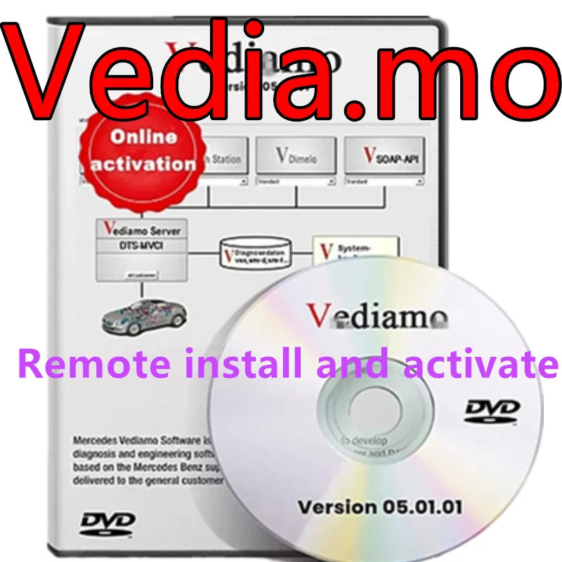 Newest Vediamo 5.01.01 remote install and activate Engineering SCN CODING MB STAR C4 SD C5 Vediamo OpenPort Offline programming