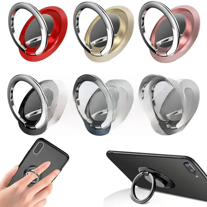 Support de bague de doigt rotatif à 360 ° pour téléphone portable, support magnétique pour voiture, autocollant arrière universel