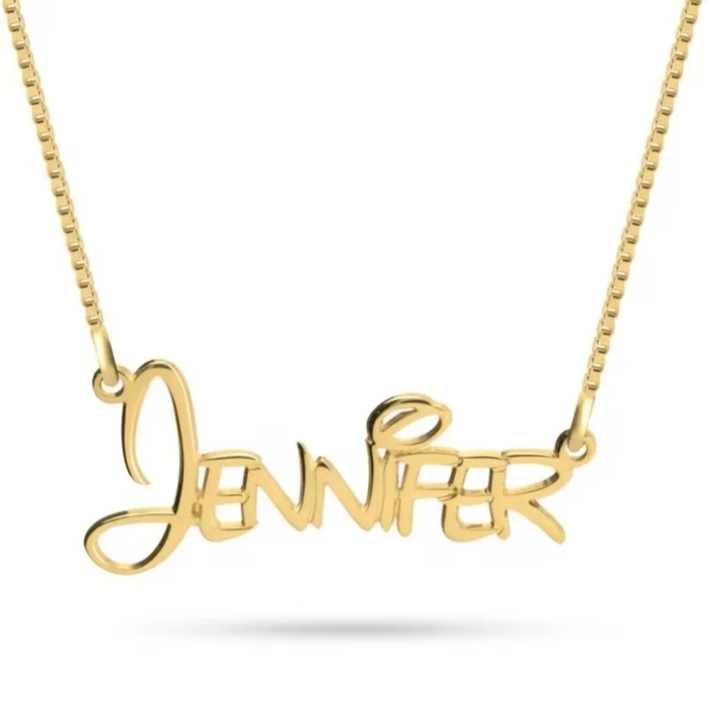 LeeChee Custom Name Stainless Steel Necklace Cute Pendant Box Chain Jewelry Gift For Girls