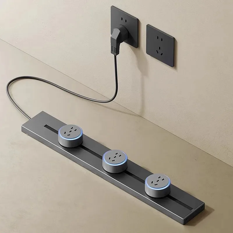 US EU UK fr Korea standard office Wall electric sockets plugs adapters White Black USB Type c Ports Wall Power Track socket
