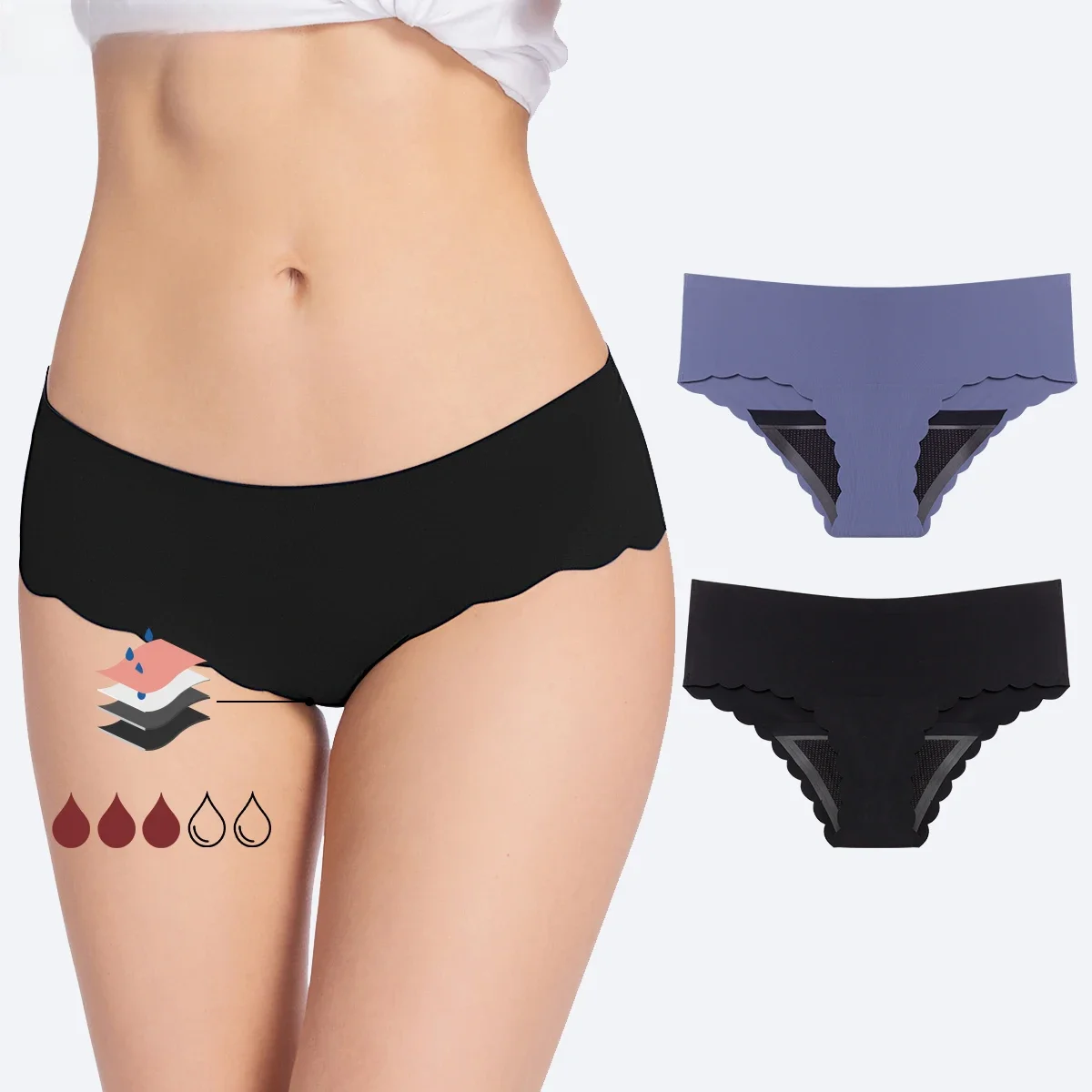 Perioden unterwäsche Nahtlose Menstruation höschen Frauen reichlich Fluss Menstruation Unterwäsche