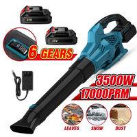1500W Cordless Leaf Blower for Makita 21V Battery Electric Jobsite Air Blower 2-in-1 Handle Electric Blower and Vacuum Cleaner
