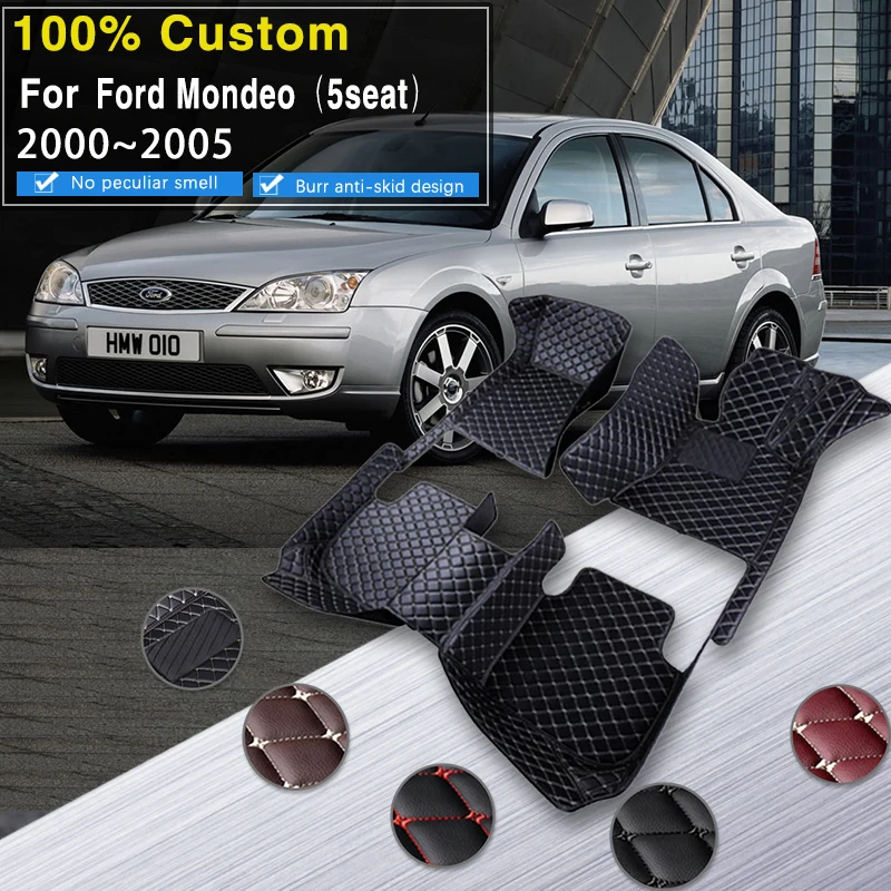 

Car Floor Mats For Ford Mondeo Contour Metrostar 2000~2005 MK2 3 Auto Carpet Car Mats Full Set Synthetic Fiber Car Accessories