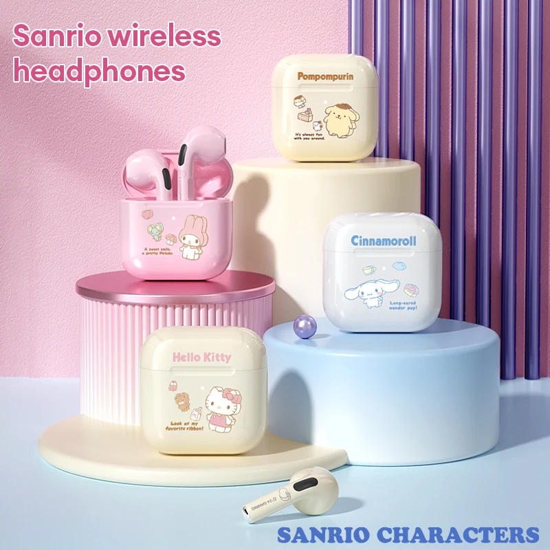 Miniso Sanrio EJ-116 Новые беспроводные Bluetooth наушники Smart Touch HIFI Sound наушники My Melody Cinnamoroll гарнитуры Hello Kitty