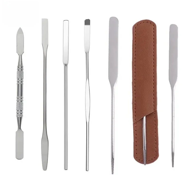 Spatule à double tête en acier inoxydable, bâton de mélange, fond de teint liquide, correcteur, outil de maquillage