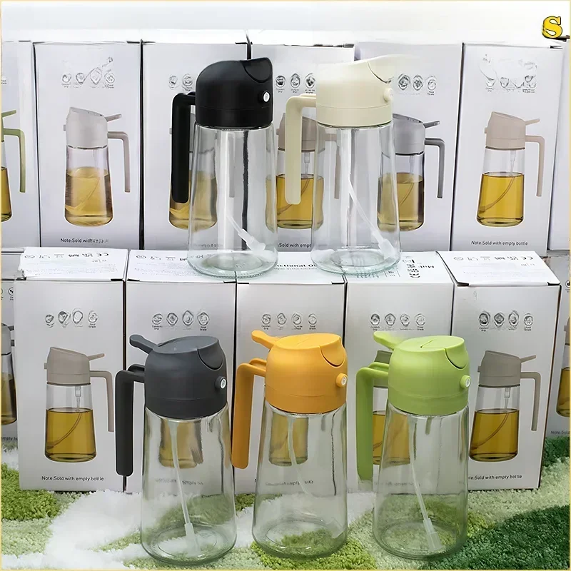 2w1 500ml szklany rozpylacz oleju butelka z rozpylaczem oleju zbiornik oleju grill kuchnia pieczenie grill piknik narzędzia kuchenne dla firm — zdjęcie 2