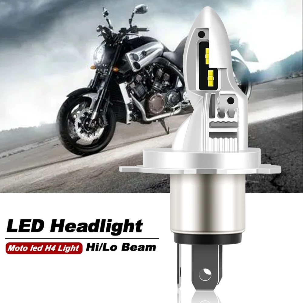 

1PC H4 LED Motorcycle Headlight Bulb CSP for Car Motorcycle H4 9003 HB2 LED Hi/Lo High and Low Beam Moto Motorbike Headlamp 12V