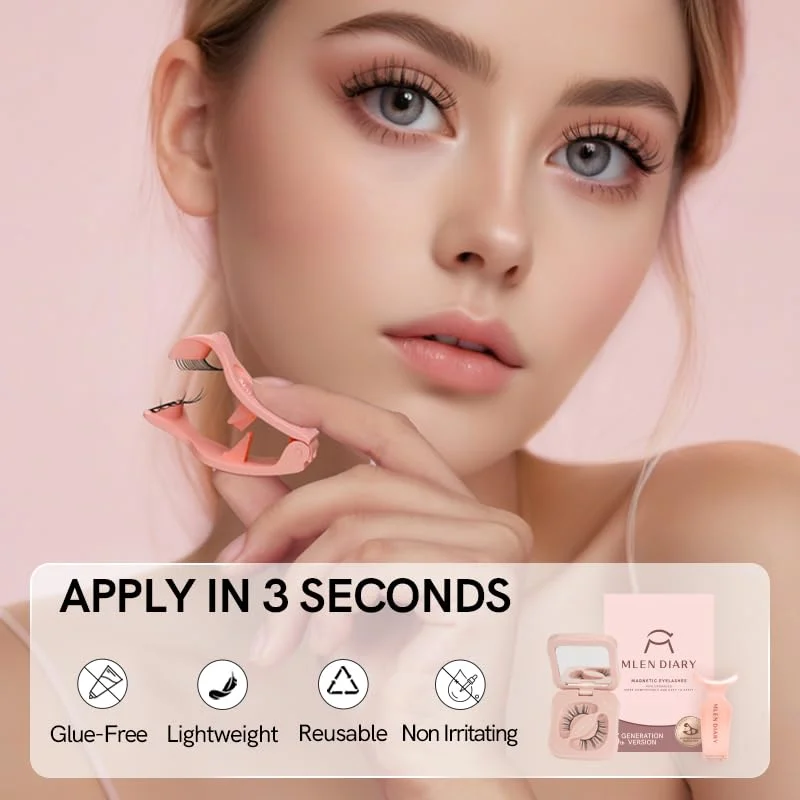 Pestañas magnéticas 1/2 pares de pestañas de visón 3D hechas a mano, juego de pestañas postizas reutilizables, herramienta de pinzas de maquillaje de pestañas postizas largas naturales