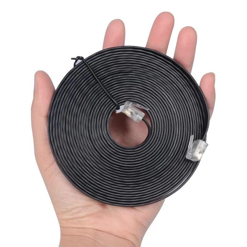 HONGKAIDE 5M 8-Core Copper Extension Cable Male to Male Flat Connection Cord for HTM688 Remote Control Panel Transceiver