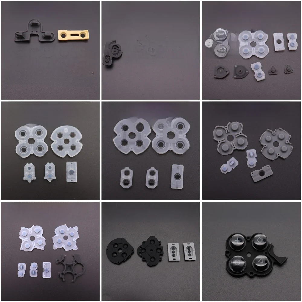 Coussretours de bouton conducteur en caoutchouc de silicone de remplacement, pièce de réparation pour contrôleur PSP1000/2000/3000, PS2, PS3, PS4, PS5