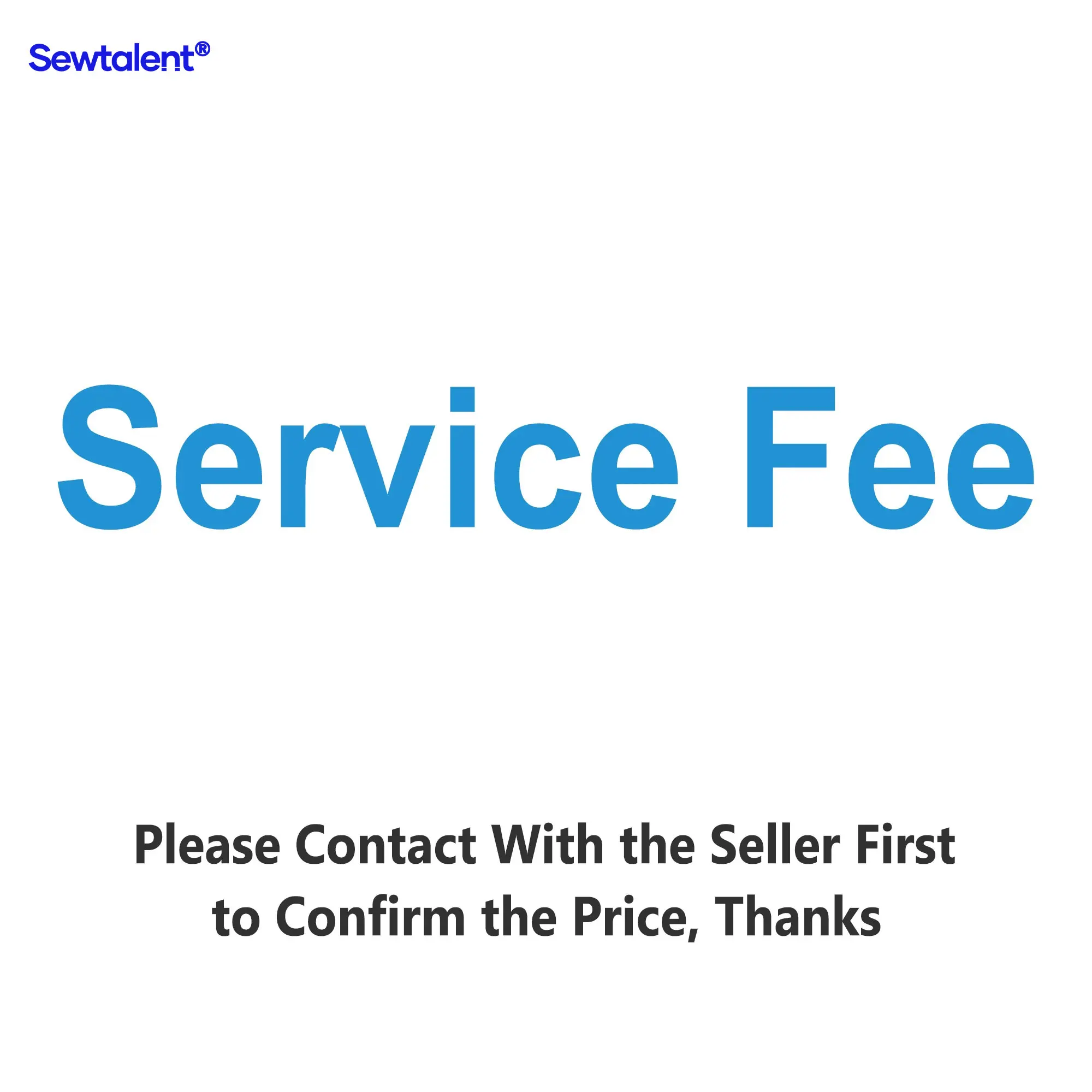 Service Fee (Please Contact With The Seller First to Confirm the Price, Thanks)