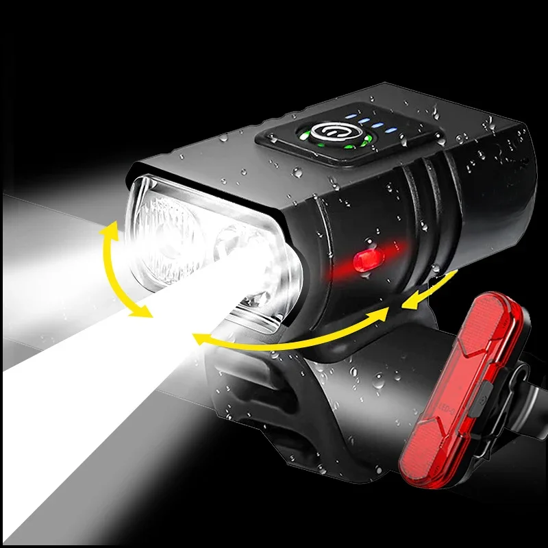 AliExpress NEW LED Bicycle Light 1000LM USB Rechargeable Power Display MTB Mountain Road Bike Front Lamp