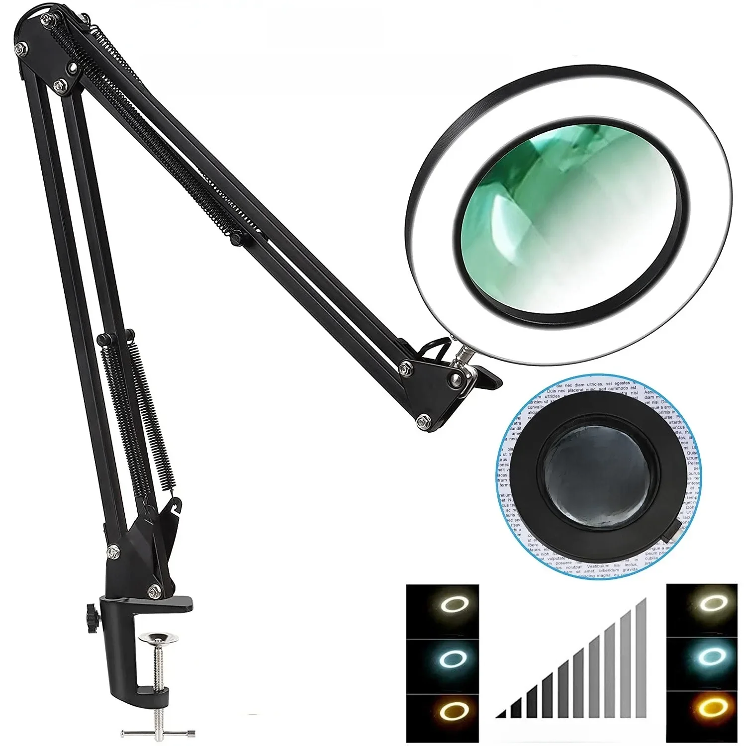 72led 8x/10x Nieuw Verlicht Vergrootglas Usb 3 Kleuren Led Vergrootglas Voor Soldeerbout Reparatie/Tafellamp/Huidverzorging Schoonheid - afbeelding 2