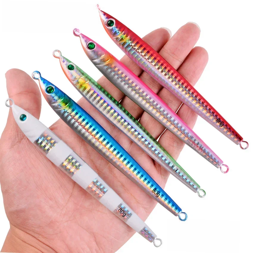 5szt/Lot Metal Jig Fishing Lure Slow Cast Jigging Spoon 7G 10G 14G 17G 21G 40G 60 80G 100G Sztuczna ołowiana metalowa przynęta Sea Tackle — zdjęcie 2