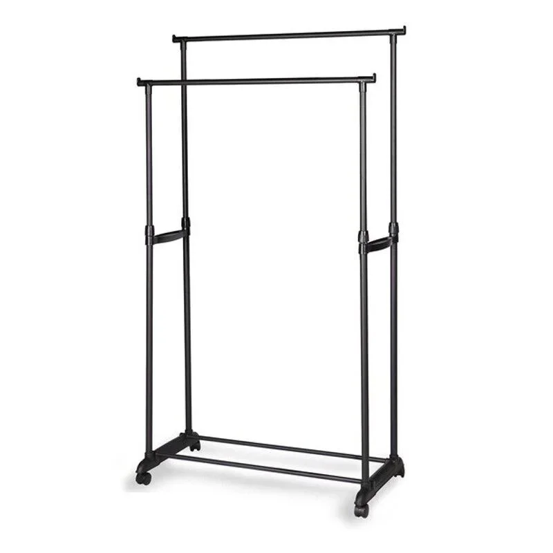 Maxiamarket-perchero doble extensível 80x42x95-165 cm vestígio armario burro com ruedas
