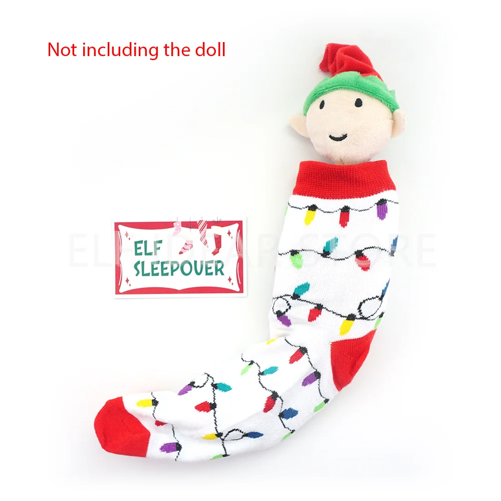 Christmas-themed Sock Sleeping Bag  Elf Accessory for Holiday Decor