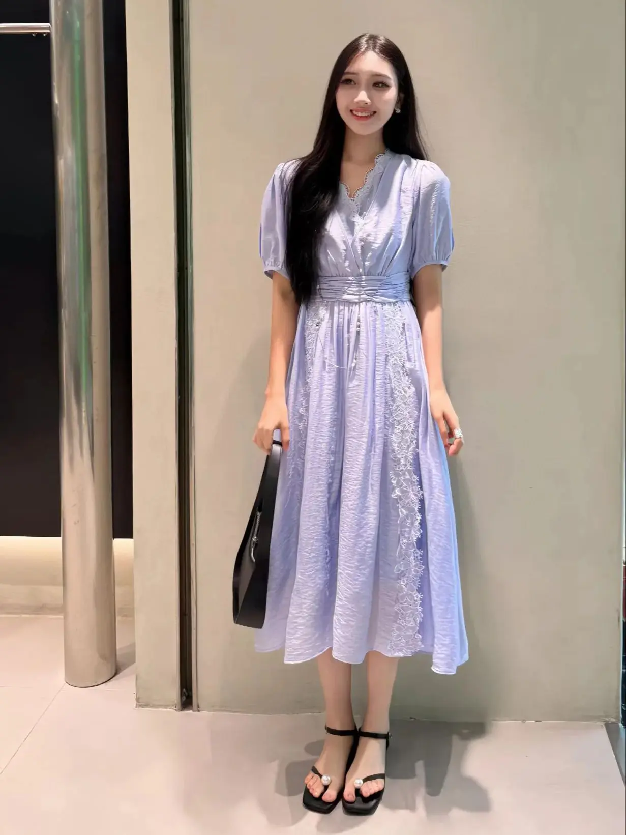 

Summer casual women's cotton short sleeve dress