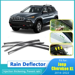 Rain Deflector For Jeep Cherokee KL 2014 2015 2016~2022 Car Windabweiser Window Visor Cover Guard Antirain Chuvento Sun Visor