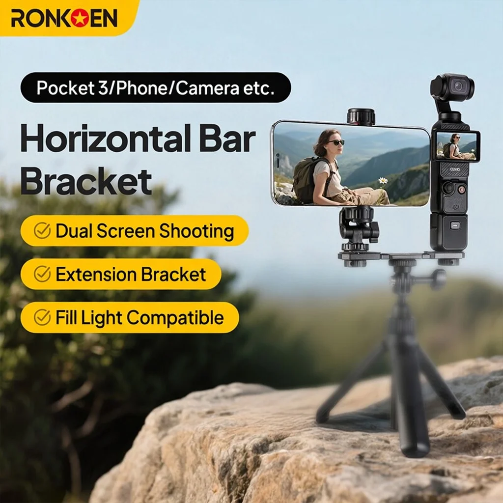 Ronkoen TZ-07 Horizontal Bar Extension Bracket for DJI Pocke