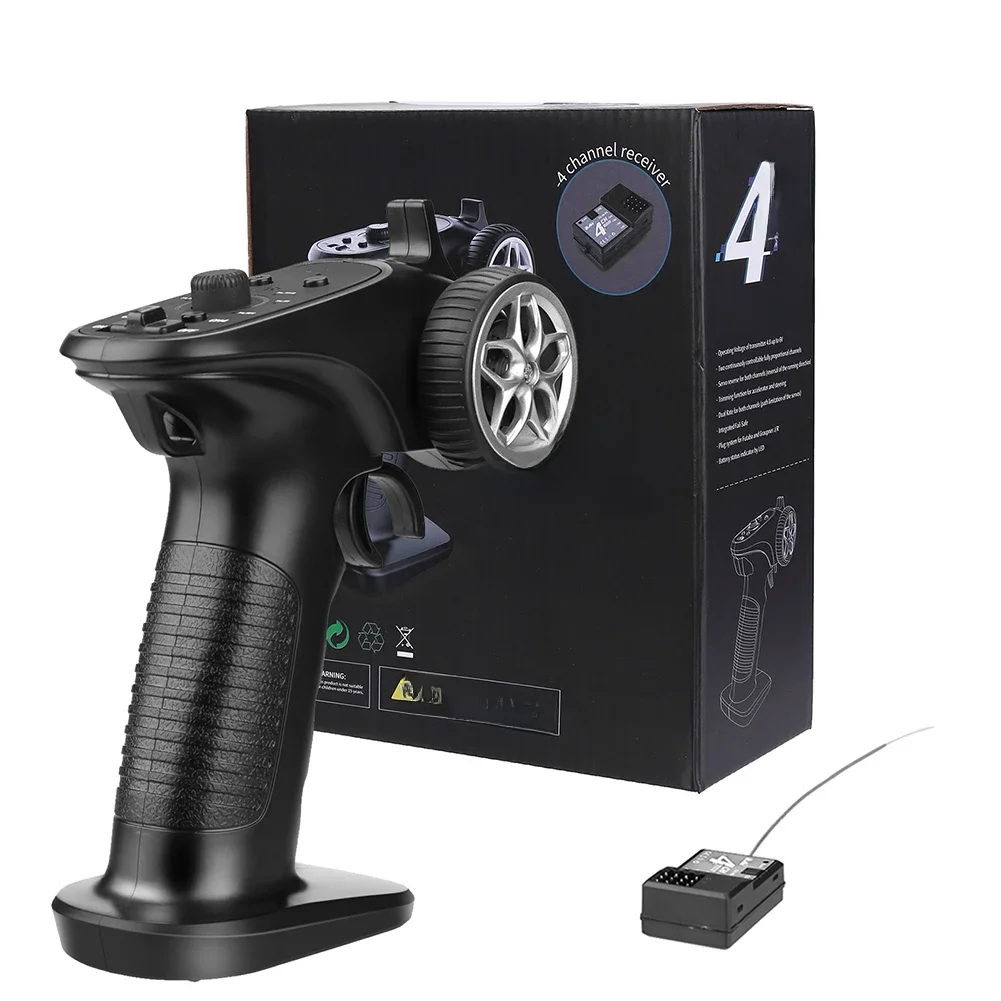 TX4 2,4 GHz 4CH radiosysteem zendercontroller afstandsbediening met ontvanger voor RC autoboot - afbeelding 2