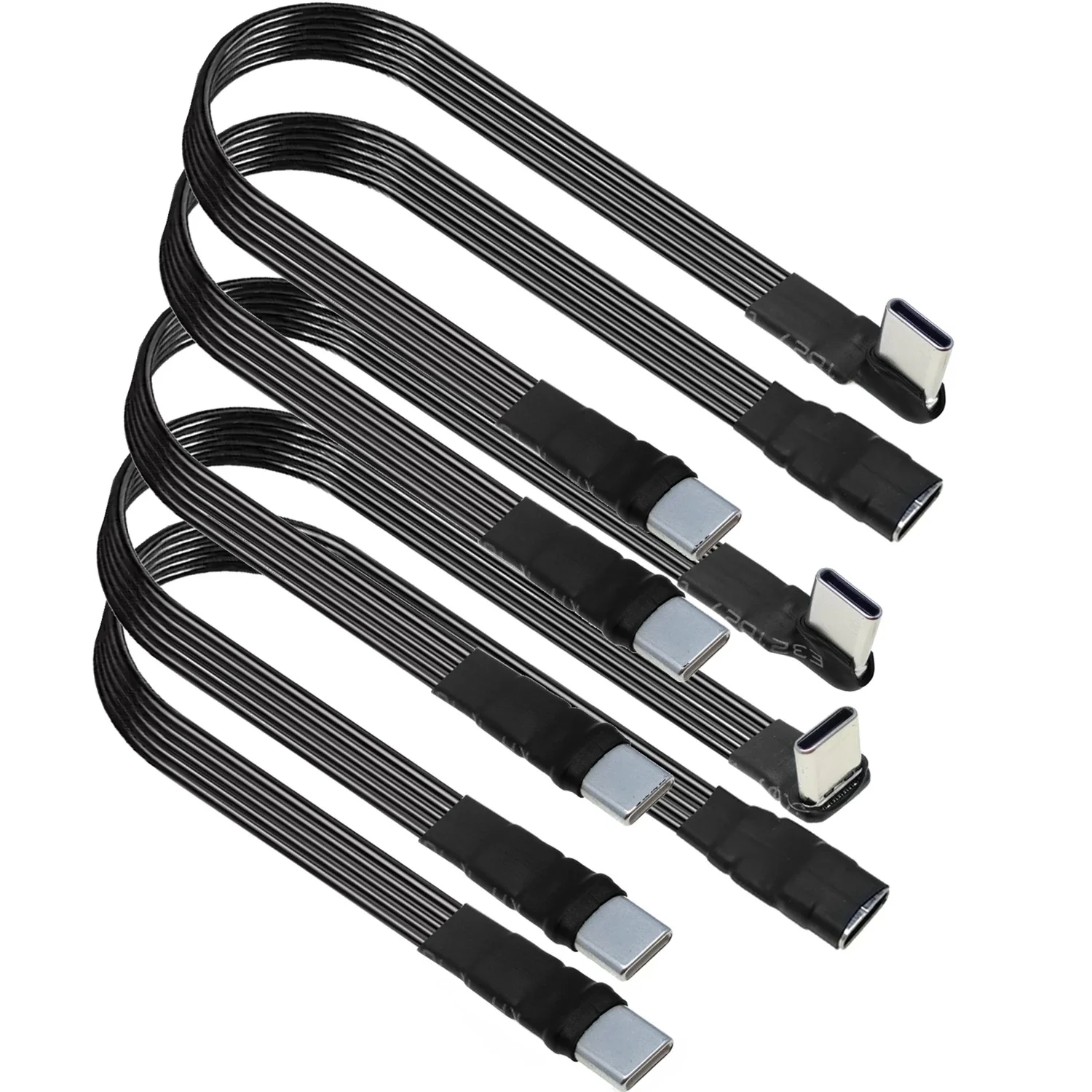 5CM 10CM 20CM 30CM 50CM 100CM Przedłużacz USB 2.0 typu C do przedłużacza typu C 90 °   Adapter FPC FPV Band Płaski kabel USB C 3A 5CM-100CM — zdjęcie produktu 7