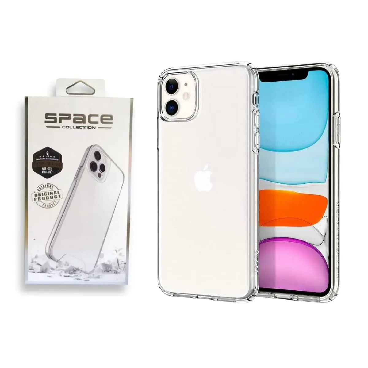 SPACE Acrilico Case Case For All IPhone 7G/ 8G/ Xs/XR/11/ 12/ 13/ 14Pro Max Clear Clear Clear Transparent Case