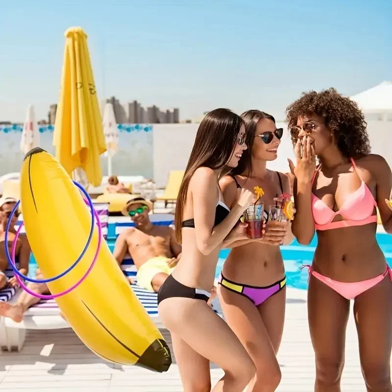 Banane gonflable en PVC, accessoire de bar et de discothèque, jouet gonflable pour une seule fête, jouet interactif pour fête sur scène