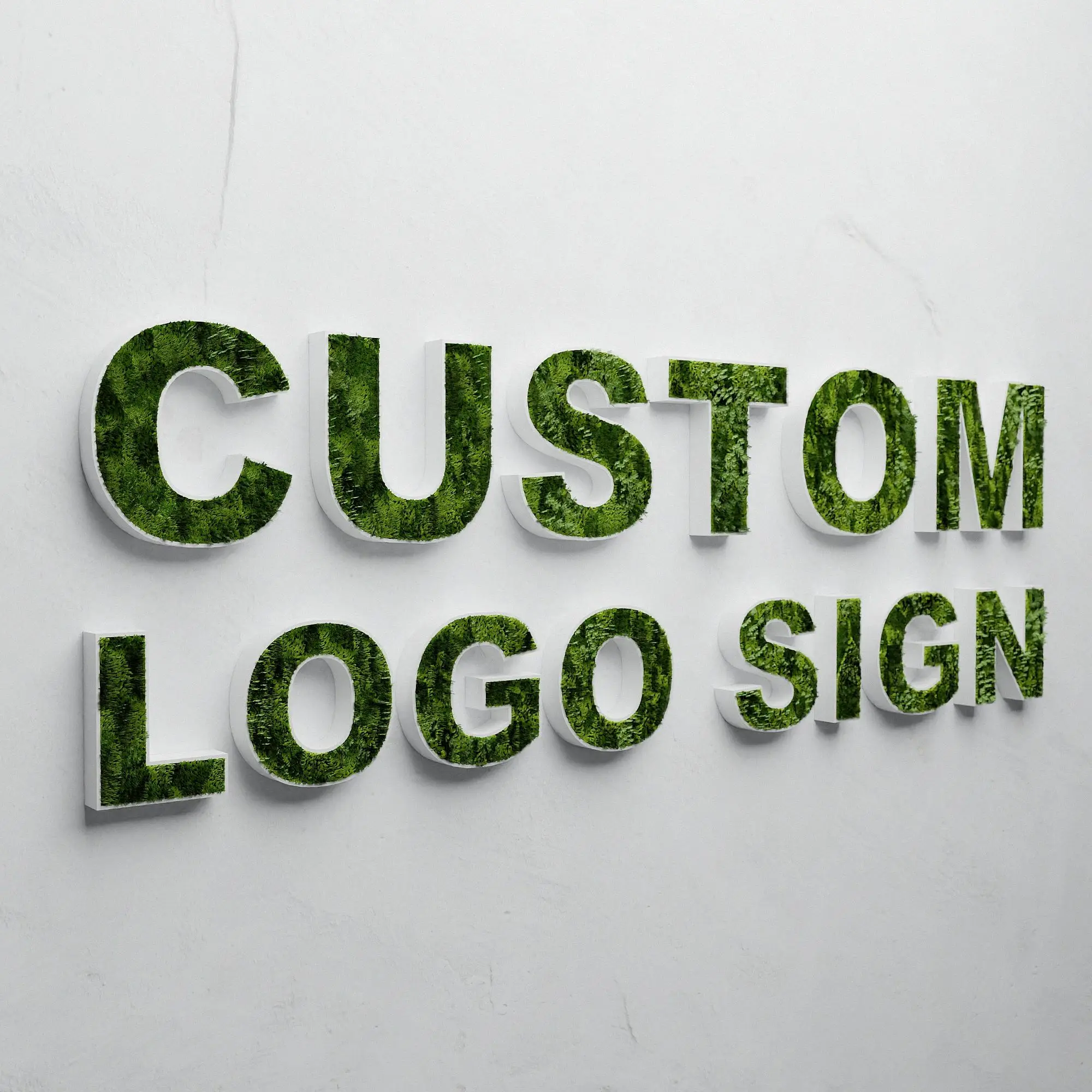 Factory Direct Sales Customized Indoor 3D Logo Moss Sign Letter For Wall Decorative