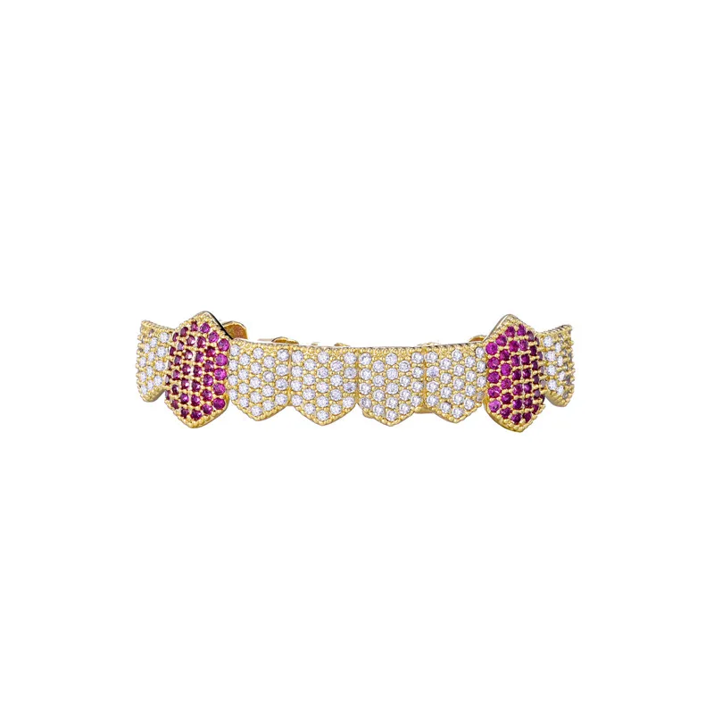 Ensemble de bonnets à breloques pour hommes et femmes, bijoux de style Hip Hop, colorés, en Zircon cubique, Micro pavé, haut et bas