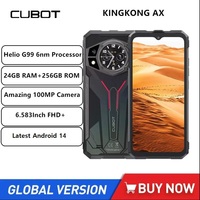 Cubot KINGKONG AX Rugged 4G Smartphone 6.583Inch FHD+ Octa Core 24GB+256GB Android 14 Mobile Phone 100MP 5100mAh 33W Fast Charge