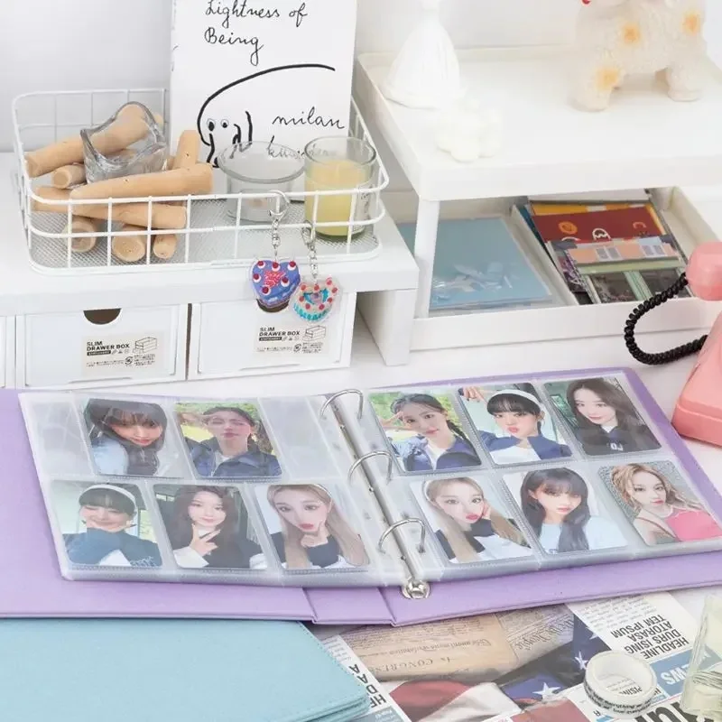 5 Slots / 6Grid Fotoalbum Kpop Binder Wide A5 Fotokartenhalter D-Ring 3 Zoll Fotokarte Sammelbuch Koreanisches Sika Skol Diego Diego