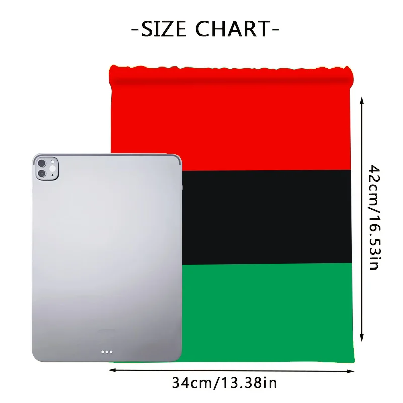 Classic Tri-Color Cinch Bag - Red Black Green Drawstring Backpack for Shopping, Gym, Travel, Hiking & Perfect Gift for Friends