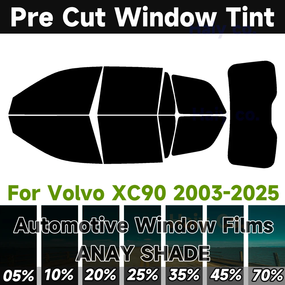 

Пленка для тонировки окон автомобиля Volvo XC90 2003-2025, предварительно вырезанная, двухслойная, для защиты от солнца и УФ-излучения, блокирующая тепло, для конфиденциальности