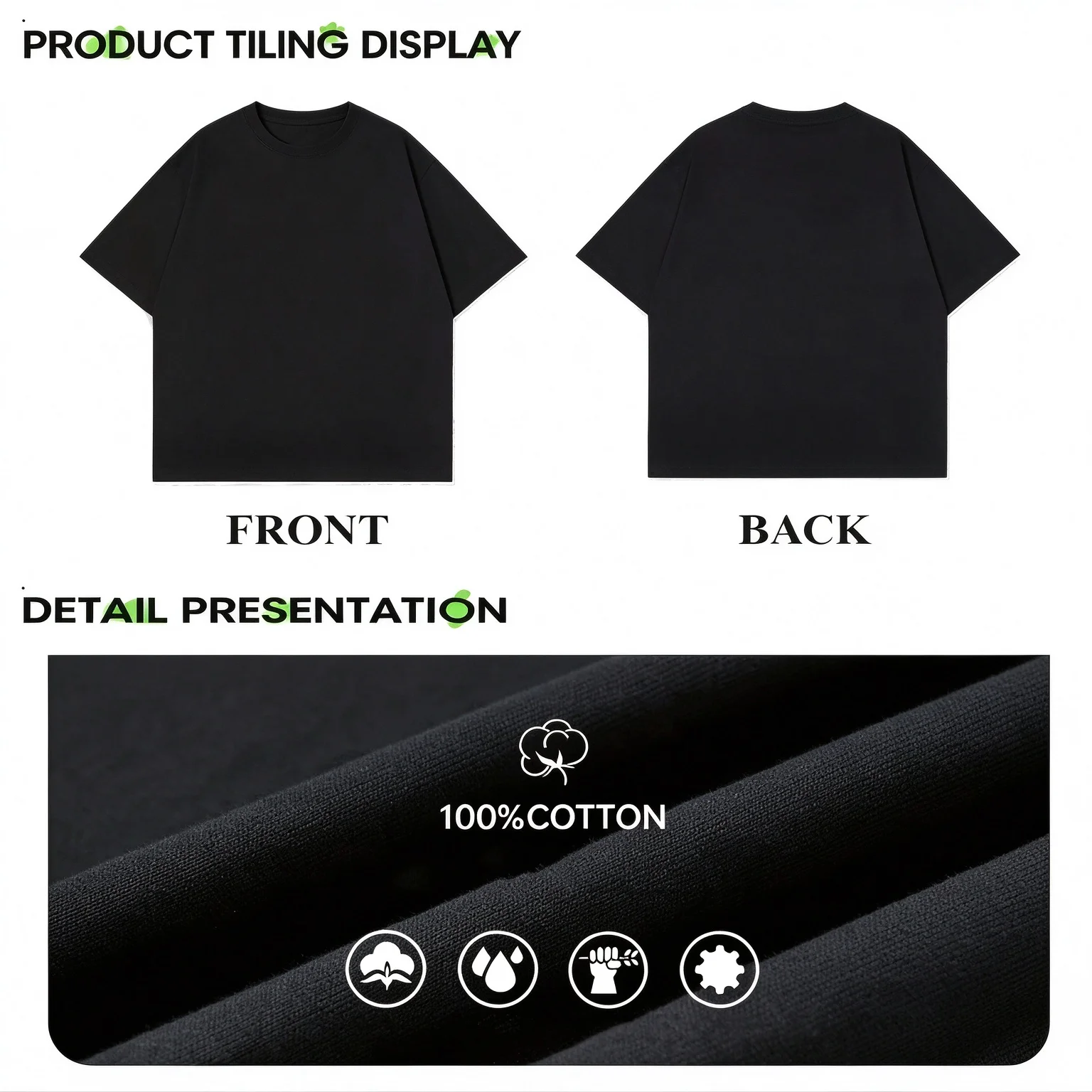 Men's Plus Size T-shirt, 100% Cotton, 180G, 4XL 5XL Large Size, Suitable for All Seasons, Casual Loose Version Men's T-shirt, Fresh Pattern Printing, Suitable for All Seasons,