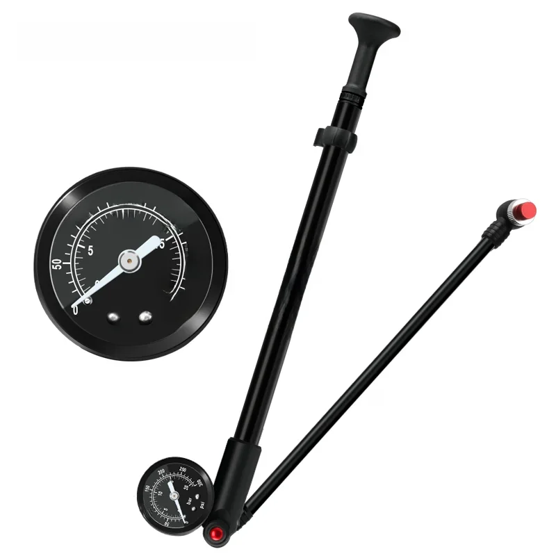 AliExpress riderace Bicycle Air Pump 300Psi High Pressure Schrader Presta Valve Bike Pump For Front Fork And Rear Suspension With Pressure Gauge