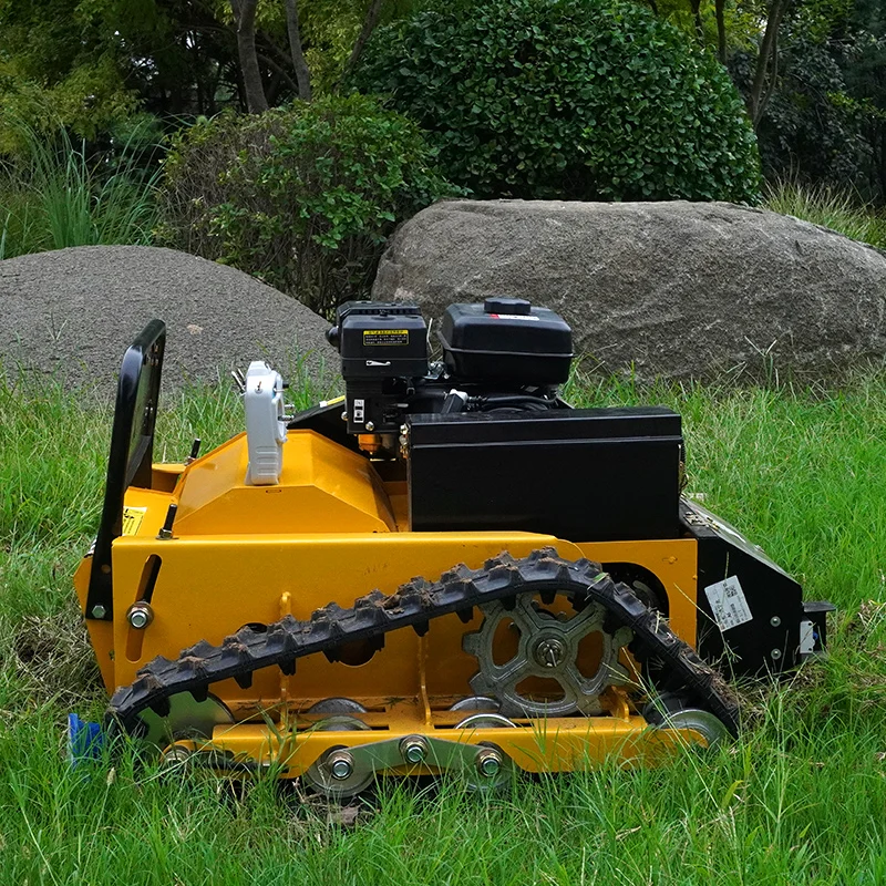 Customized  TZ550S Self-propelled gasoline robot flail lawn mowers remote-controlled tracked garden mower