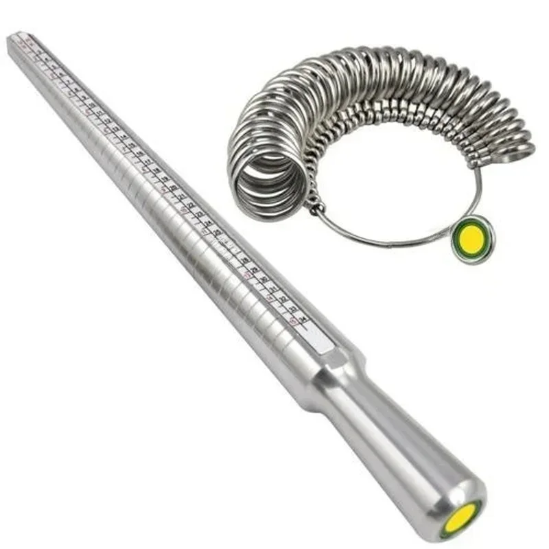 Metalen Ring Sizer Meetinstrument Set Gauge Doorn Stick Finger Tool Sieraden Maken Apparatuur Accessoires - afbeelding 2