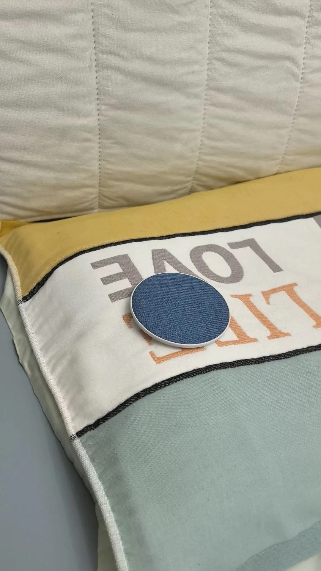 Customer photo of the PillowTone under-pillow speaker