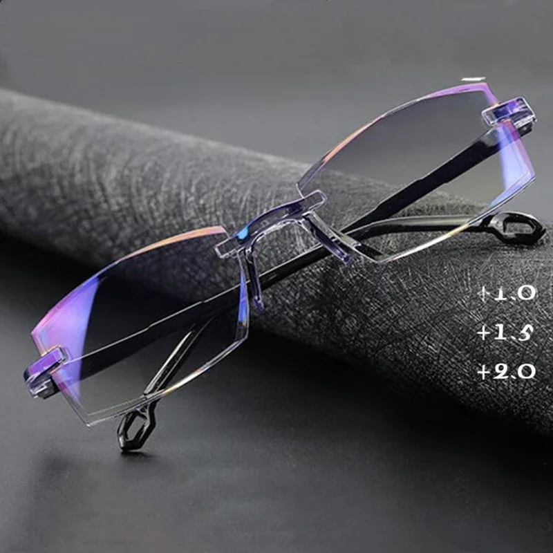 Brillen Saphir hohe Härte Anti-Blau progressive weit und nah Dual-Use-Lesebrille für Männer Frauen