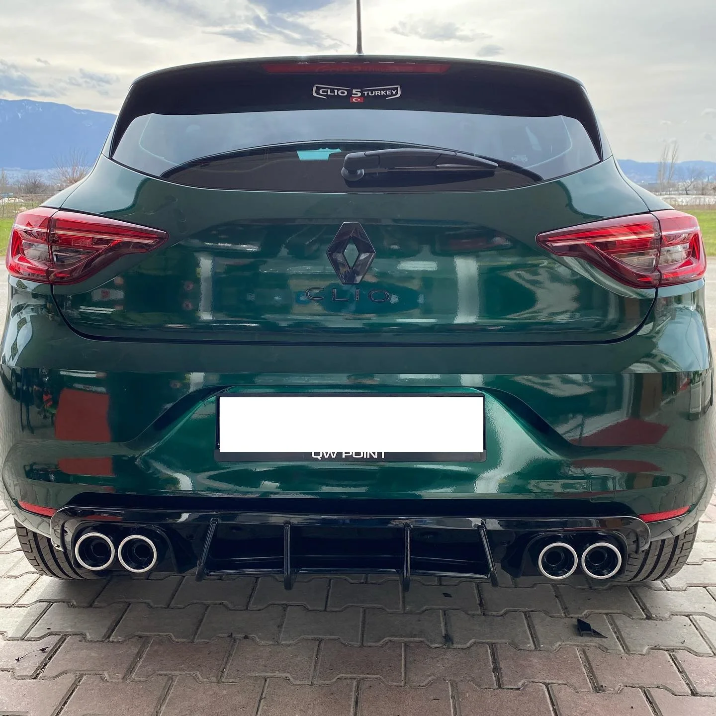 For Renault Clio 5 Diffuser 2019 2020 2021 2022 Extension Rear Bumper Attachment-Car Styling Auto Accessory Universal Sport