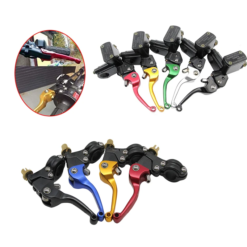 ZSDTRP 1Pair 100/130mm Motorcycle CNC Hydraulic Master Cylinder Clutch Brake Pump Levers For CRF KLX YZF RMZ Dirt Bike