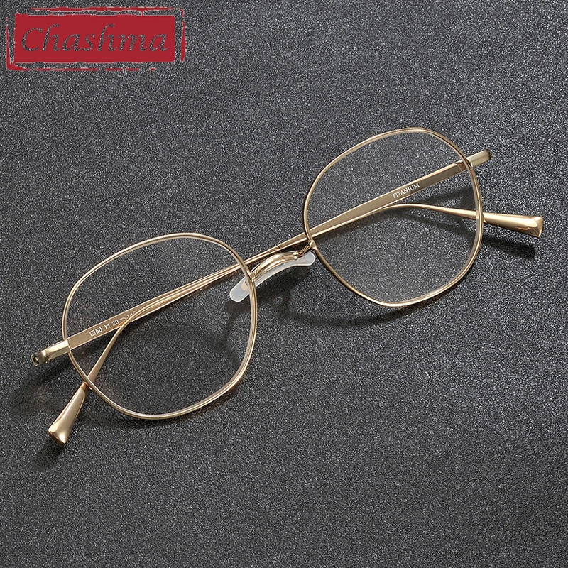 Chashma Prescription Glasses Optical Pure Titanium 9 g Round Top Quality Women Fashion Eyeglasses Frames for Recipe Eyewear Lens
