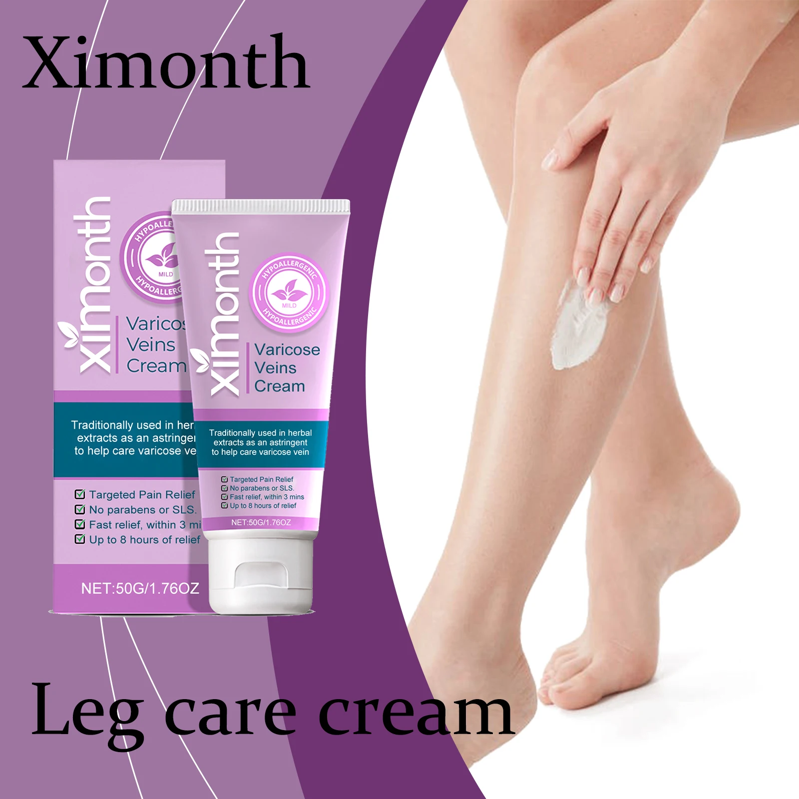 

Крем для ухода за варикозным расширением Ximonth, облегчение дискомфорта, уменьшение отеков, удаление паукообразных вен, массаж от варикозного расширения кожи ног, крем для ухода за телом
