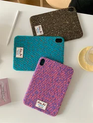 Ins Maillard Color Fur Embroidery Case For Apple iPad Pro 12.9 inch Air5 4 10th 10.9 inch ipad 7 8 9 9.7 10.2 10.5 mini6 5 Cover
