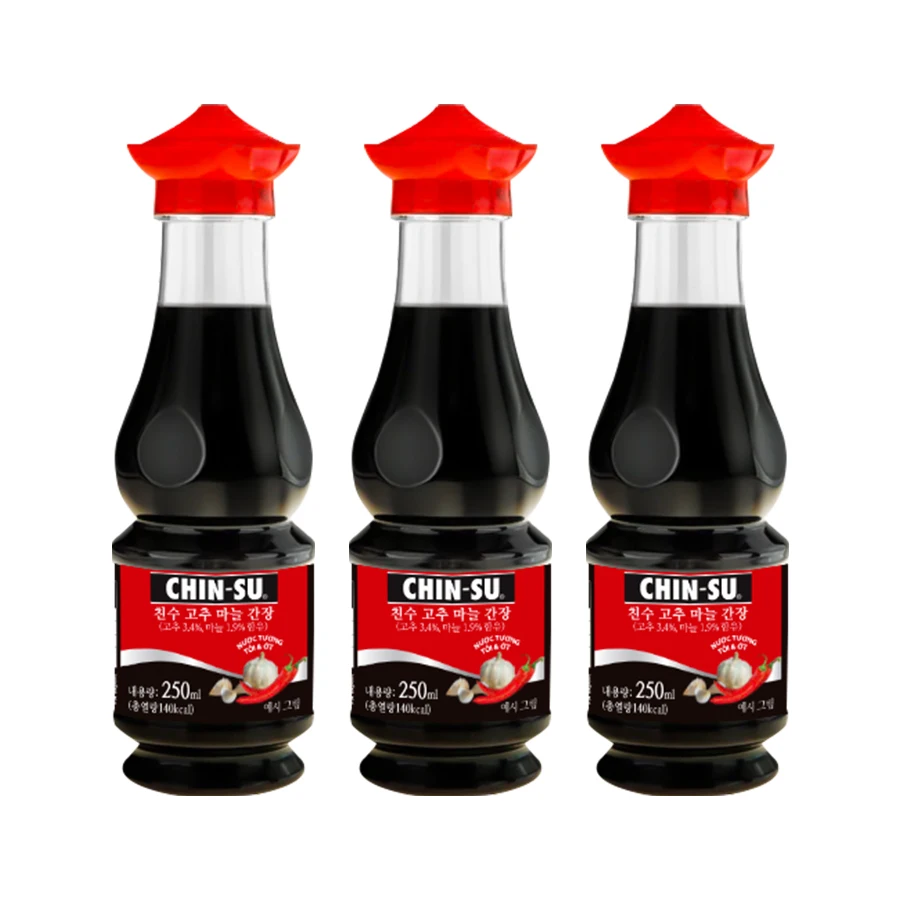 Hydrophilic Pepper Garlic Soy Sauce 250ml X 3Pcs